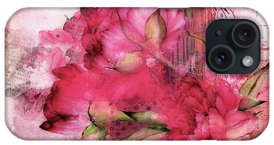 Flowers iPhone Case featuring the digital art A Passion for Pink #1 by Merrilee Soberg