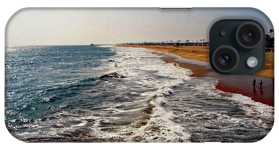 Blue iPhone Case featuring the photograph A Walk on the Beach #1 by Carolyn Stagger Cokley