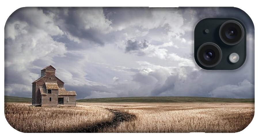 Industry iPhone Case featuring the photograph Abandoned Grain Elevator on the Prairie #1 by Randall Nyhof