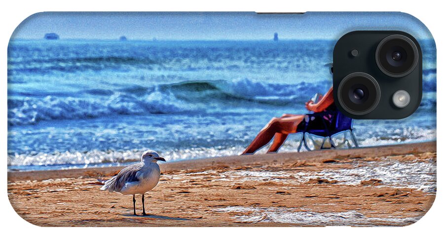 Seagull With Beach Bum iPhone Case featuring the photograph Ahh.. The Beach #1 by Steve Templeton
