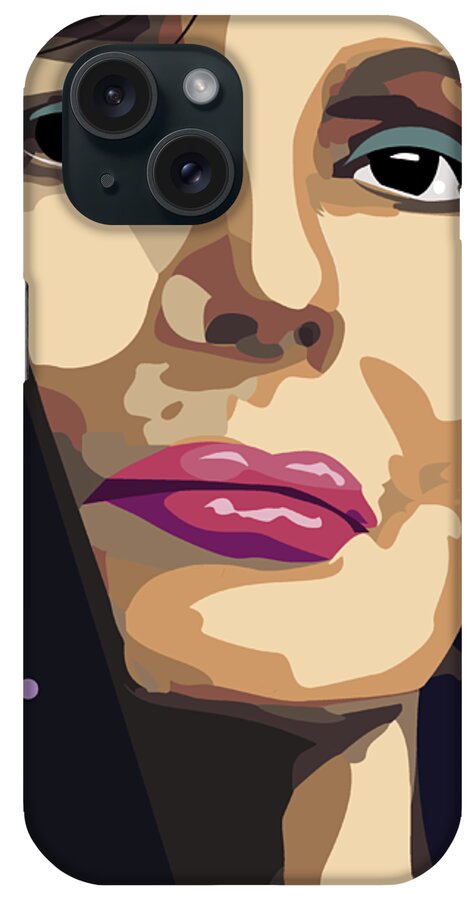 Amalia iPhone Case featuring the digital art Amalia Rodrigues #1 by Isabel Salvador