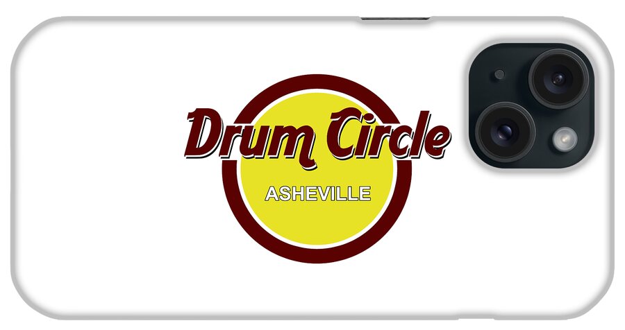 Asheville iPhone Case featuring the digital art Asheville Drum Circle Logo #1 by John Haldane