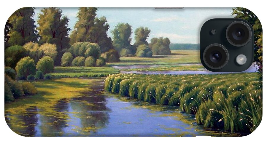 Landscape iPhone Case featuring the painting August Days by Rick Hansen