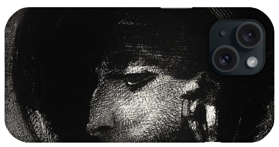 Noirs iPhone Case featuring the painting Auricular Cell #2 by Odilon Redon