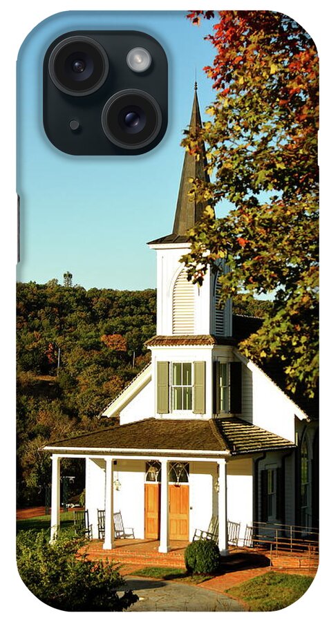 Table Rock Lake iPhone Case featuring the photograph Autumn Chapel #1 by Lens Art Photography By Larry Trager