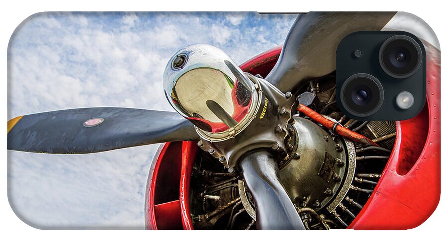 Props iPhone Case featuring the photograph B-24 Engine #1 by Mike Burgquist