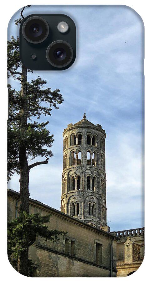 Uzes iPhone Case featuring the photograph Bell Tower at Uzes Cathedral #1 by Dave Mills