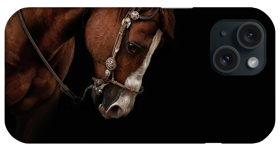 Quarter Horse iPhone Case featuring the photograph Bridled #1 by Ryan Courson