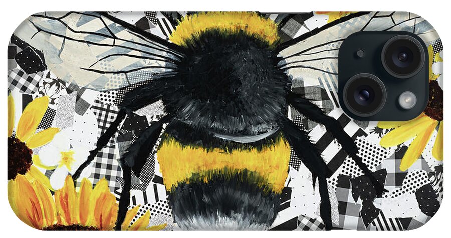Bee iPhone Case featuring the painting Buzzzy #1 by Ashley Lane