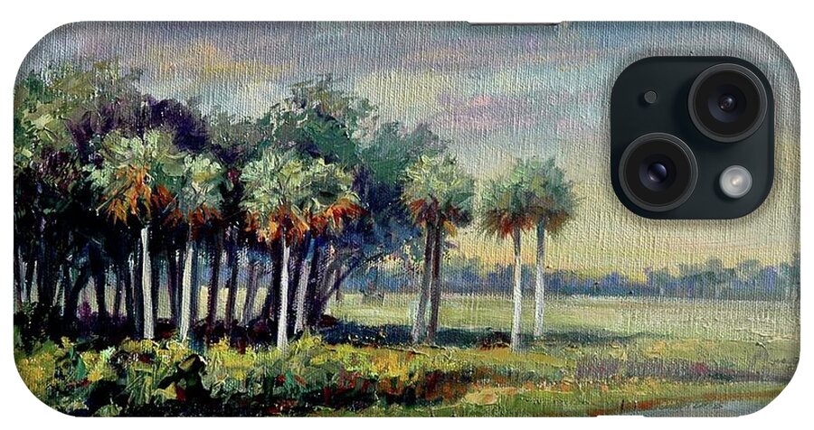 Cabbage Palms iPhone Case featuring the painting Cabbage Palm Hammock #1 by Laurie Snow Hein