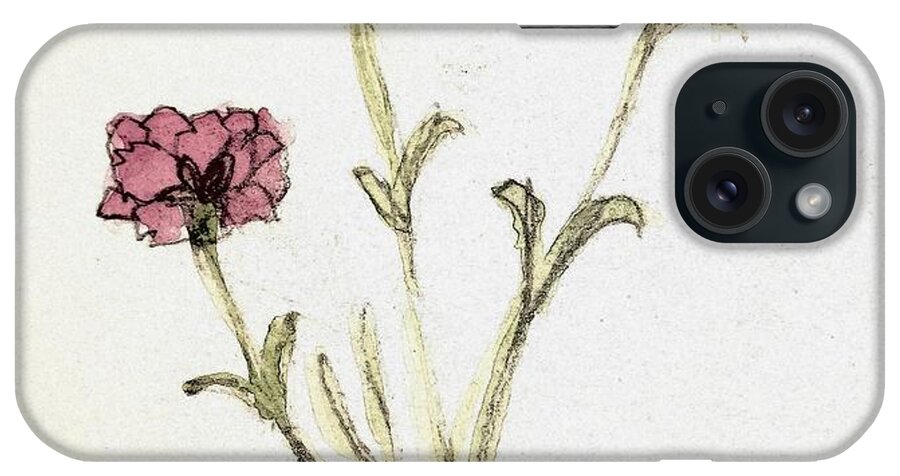  iPhone Case featuring the painting Carnations #1 by Margaret Welsh Willowsilk