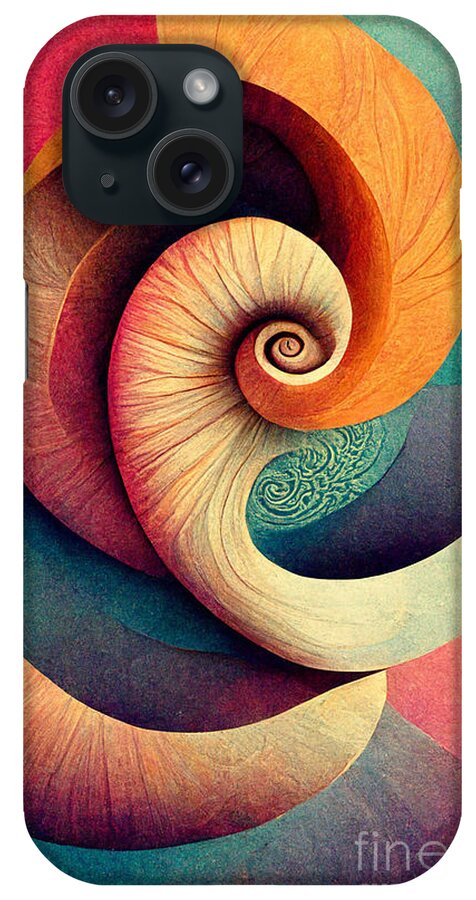 Spiral iPhone Case featuring the digital art Color spirals #1 by Sabantha