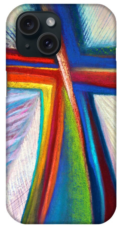  iPhone Case featuring the painting Cruciform 1 #1 by Polly Castor