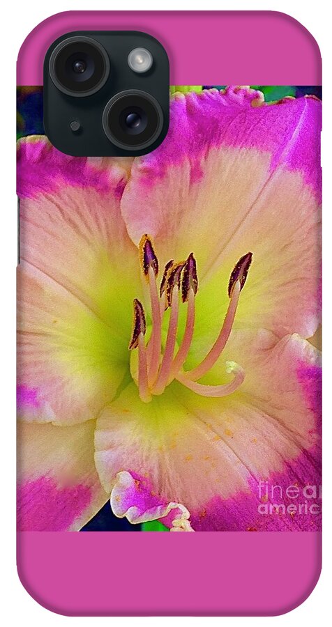 Daylily iPhone Case featuring the digital art Daylily #1 by Tammy Keyes