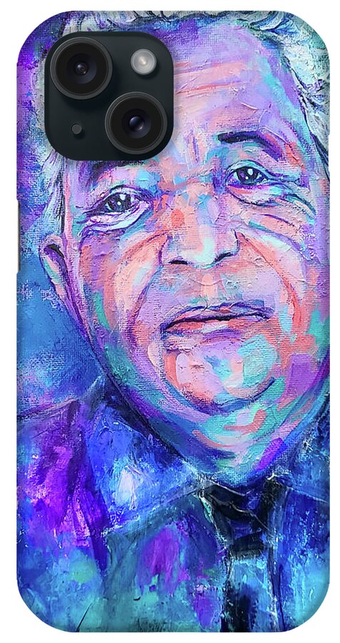 Bold Portrait Painting iPhone Case featuring the painting Dear Old Man #1 by Luzdy Rivera