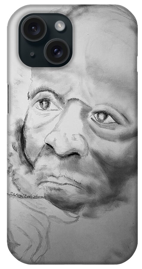  iPhone Case featuring the drawing Dick #1 by Angie ONeal