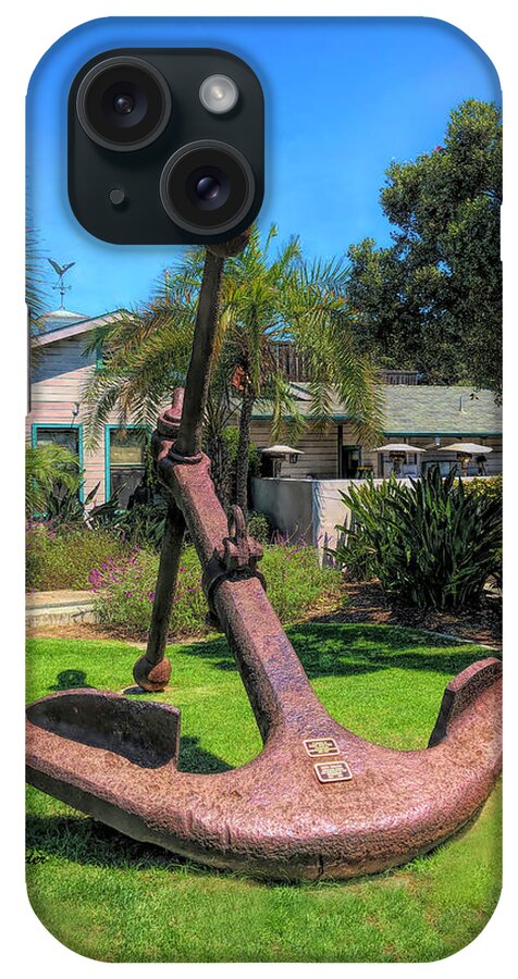 Anchor iPhone Case featuring the photograph Giant Anchor at Santa Barbara Yacht Club #1 by Floyd Snyder