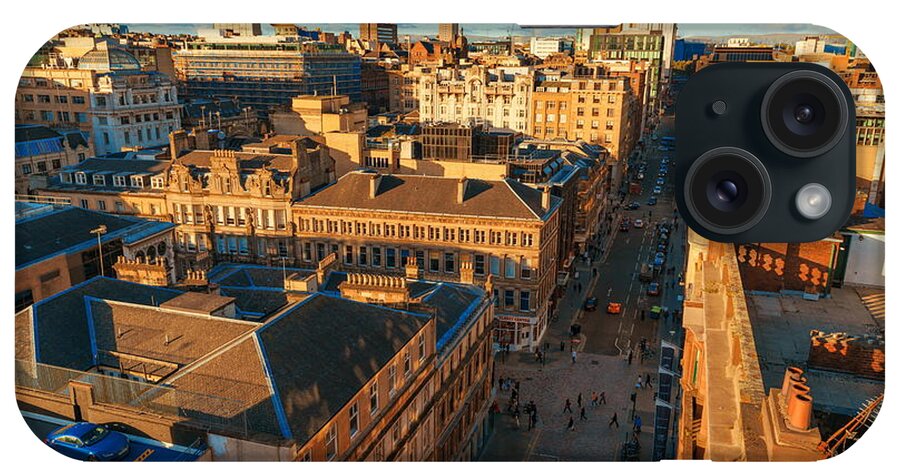 Glasgow iPhone Case featuring the photograph Glasgow rooftop view #1 by Songquan Deng