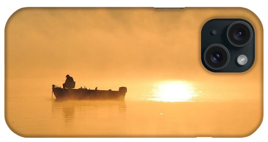 Man iPhone Case featuring the photograph Gone Fishing by Terri Gostola
