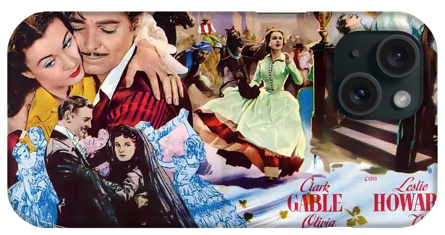 Gone iPhone Case featuring the mixed media ''Gone With the Wind'', 1939 - b by Movie World Posters