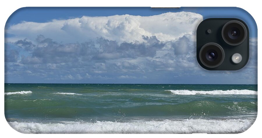 Seascape iPhone Case featuring the painting Hollywood Beach #2 by Dick Sauer