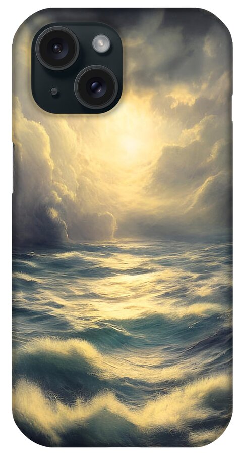 Storm iPhone Case featuring the digital art Hope on the Horizon #2 by Bonnie Bruno