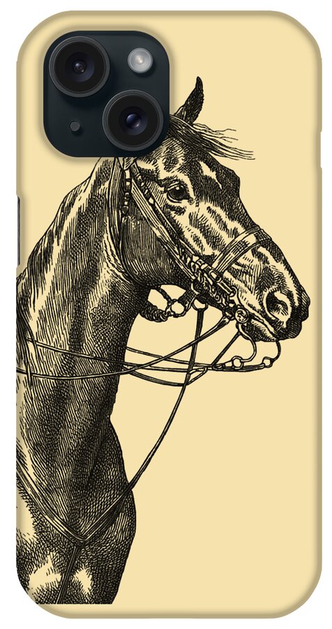 Horse iPhone Case featuring the digital art Horse Head #1 by Madame Memento
