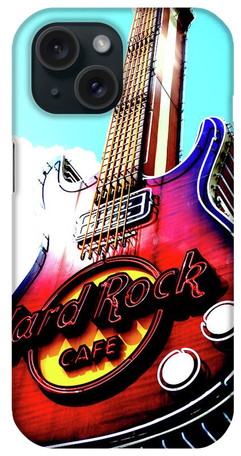 Huge iPhone Case featuring the photograph Huge Electric Guitar At Mall In Warsaw, Poland #1 by John Siest