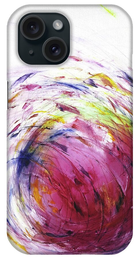  iPhone Case featuring the painting 'Keep it Rolling' #1 by Petra Rau