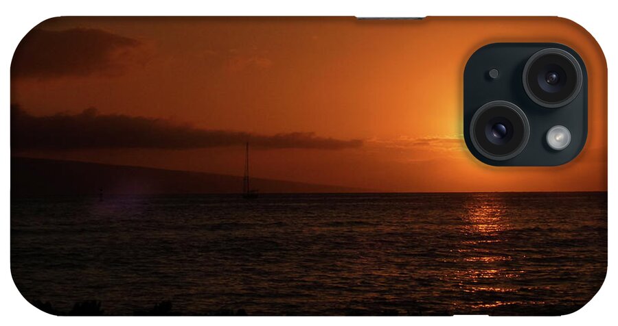 Photography iPhone Case featuring the photograph Lahaina Sunset 002 by Stephanie Gambini