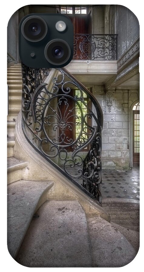 Abandoned iPhone Case featuring the photograph Lovely Abandoned Staircase #1 by Roman Robroek