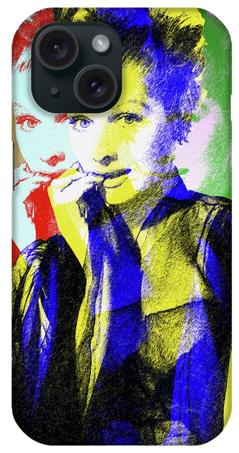 Lucy iPhone Case featuring the digital art Lucille Ball #1 by Movie World Posters