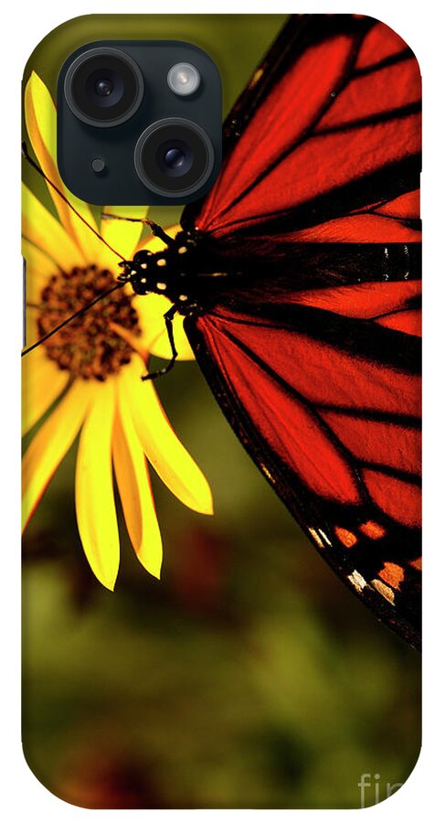 Macro iPhone Case featuring the photograph Monarch Moment by John F Tsumas