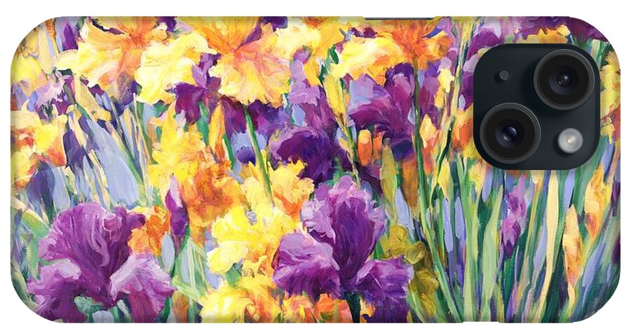 Nature iPhone Case featuring the painting Monet's Iris Garden #1 by Laurie Snow Hein