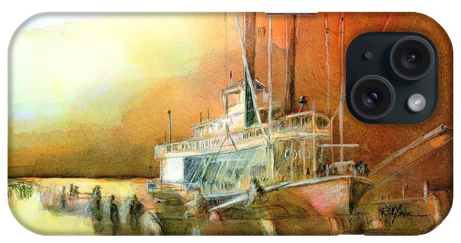 Steamboat iPhone Case featuring the painting Natchez #2 by Robert Yonke