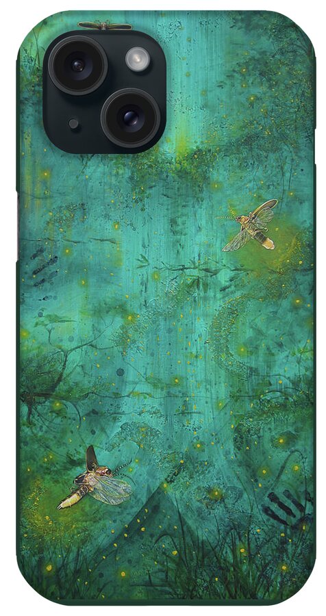 Firefly iPhone Case featuring the painting Navigators through the Darkness #1 by Pamela Kirkham