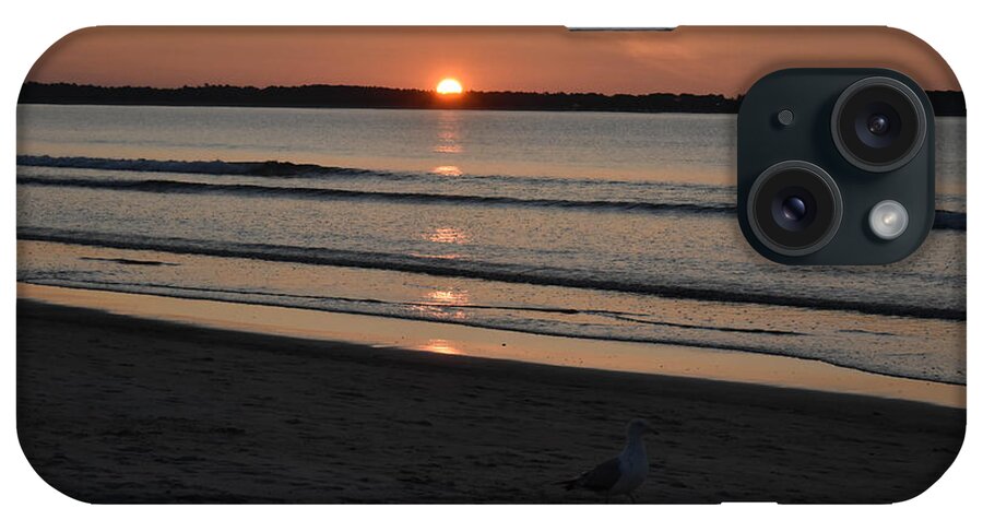 #maine. #old Orchard Beach iPhone Case featuring the photograph Old Orchard Beach Sunrise #1 by Cornelia DeDona