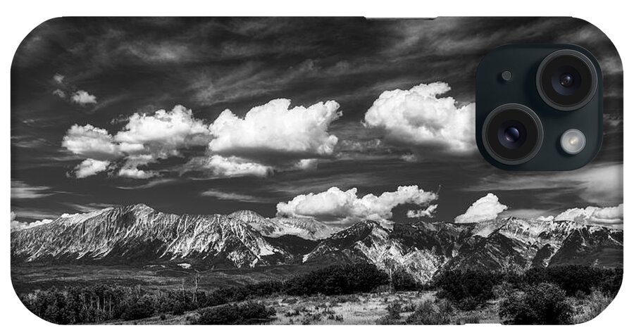 Sky iPhone Case featuring the photograph Puffy Clouds Over The Rockies #1 by Mountain Dreams
