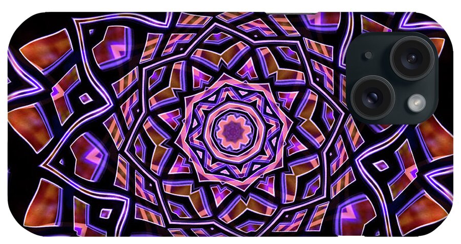 Mandala iPhone Case featuring the digital art Purple Canon #2 by Dave Turner