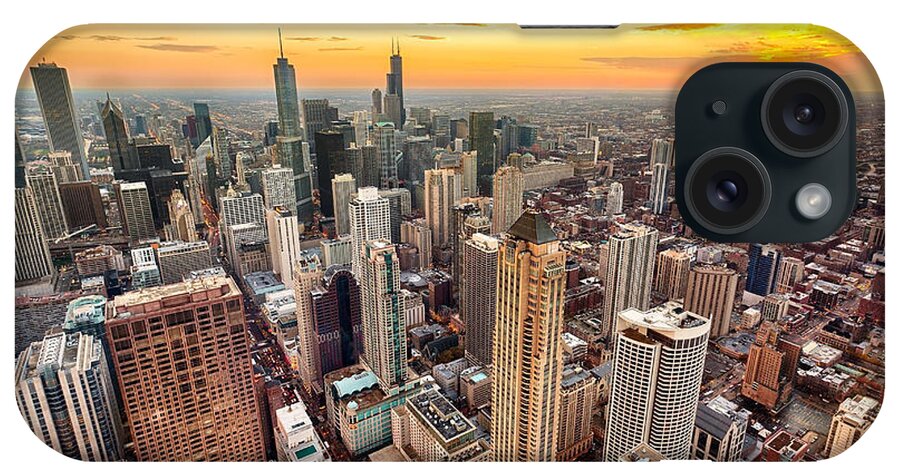 Retro iPhone Case featuring the photograph Retro Chicago Poster #1 by Action