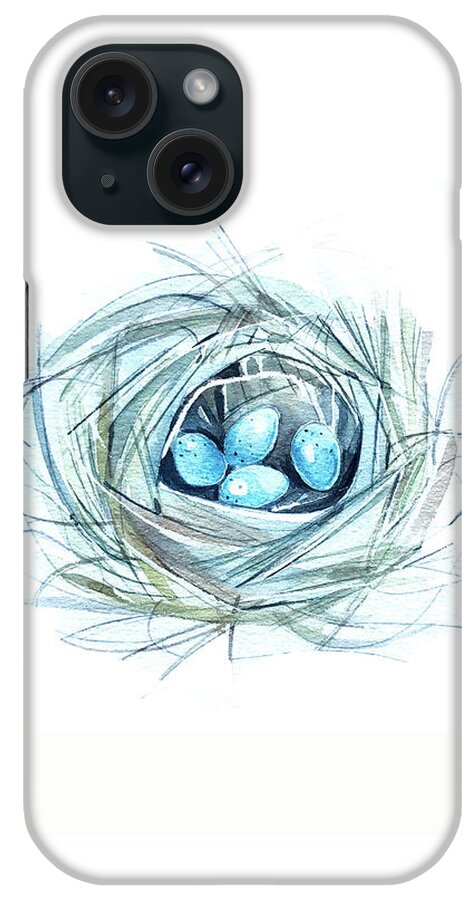 Masks iPhone Case featuring the painting Robins Nest #1 by Luisa Millicent