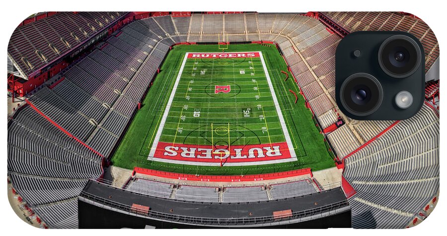 Rutgers iPhone Case featuring the photograph Rutgers NJ Football Stadium III #1 by Susan Candelario