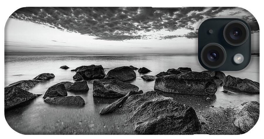 Massachusetts iPhone Case featuring the photograph Sandwich Sunrise Black and White by Rick Berk