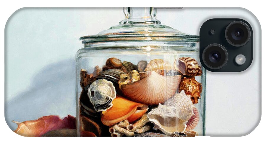 Sea Shell iPhone Case featuring the painting Sea Treasure #1 by Susan N Jarvis