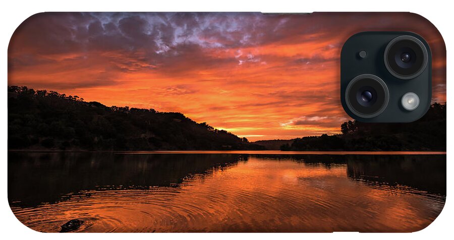 Sunset iPhone Case featuring the photograph Sky on Fire 2 by Linda Villers