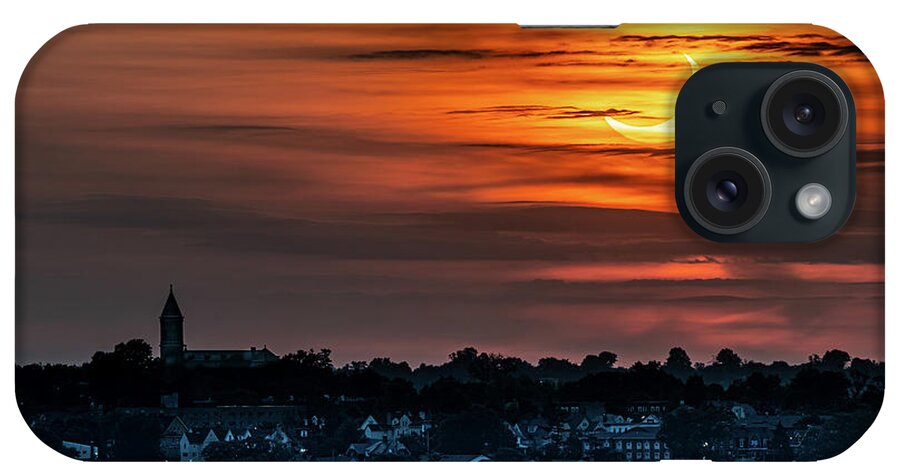 New York iPhone Case featuring the photograph Solar eclipse over Yonkers by Kevin Suttlehan