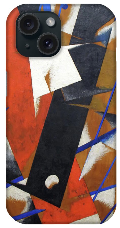 Space iPhone Case featuring the painting Space-power construction #1 by Lyubov Popova