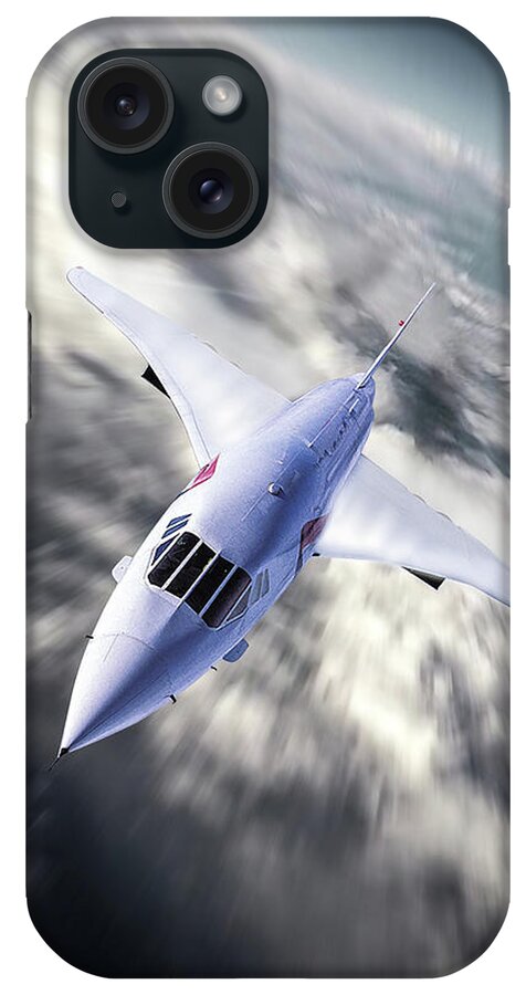 Concorde iPhone Case featuring the digital art Speedbird Concorde #1 by Airpower Art