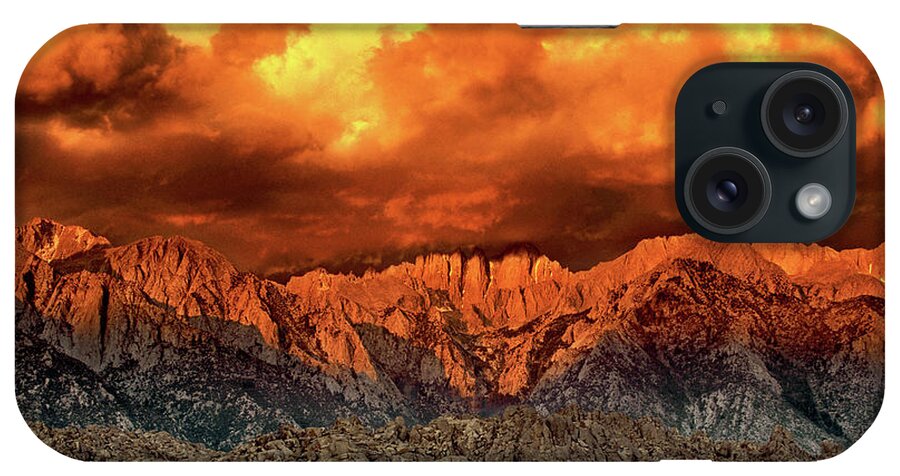 Dave Welling iPhone Case featuring the photograph Sunrise Storm Alabama Hills California #1 by Dave Welling