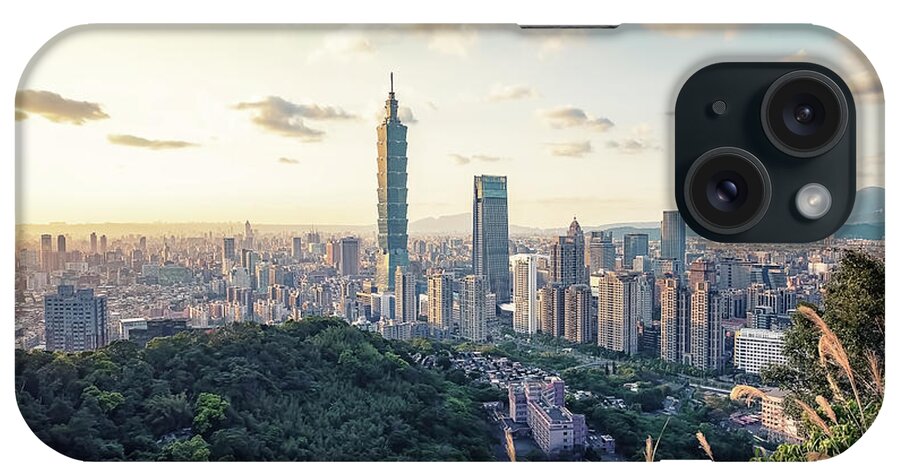 Taiwan iPhone Case featuring the photograph Sunset In Taipei #1 by Manjik Pictures
